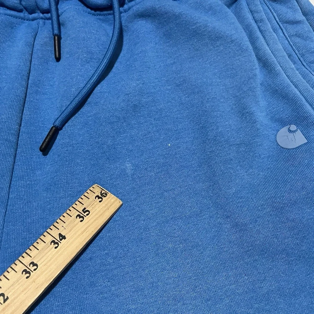 Carhartt Relaxed Fit Fleece Sweat Short Blue Mens Size Large 8